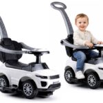 SPORT CAR rožinė paspirtuko mašinėlė vaikams