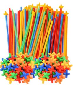 STRAWS šiaudelių konstruktorius (1000 detalių) – mega rinkinys lagamine