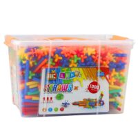 STRAWS šiaudelių konstruktorius (1000 detalių) – mega rinkinys lagamine
