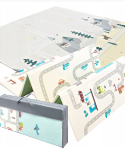 Dvipusis sulankstomas XPE edukacinis kilimėlis XXL – 180 × 200 × 1 cm