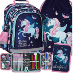 Deform mokyklinis rinkinys 3‑in‑1 „Unicorn“ – kuprinė, penalas, batų maišelis