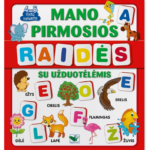 Mano pirmosios raidės SU UŽDUOTĖLĖMIS 4-5m.v.(knyga su 64 putplasčio kortelėmis)