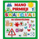Mano pirmieji skaičiai SU UŽDUOTĖLĖMIS 4-5m.v.(knyga su 64 putplasčio kortelėmis)