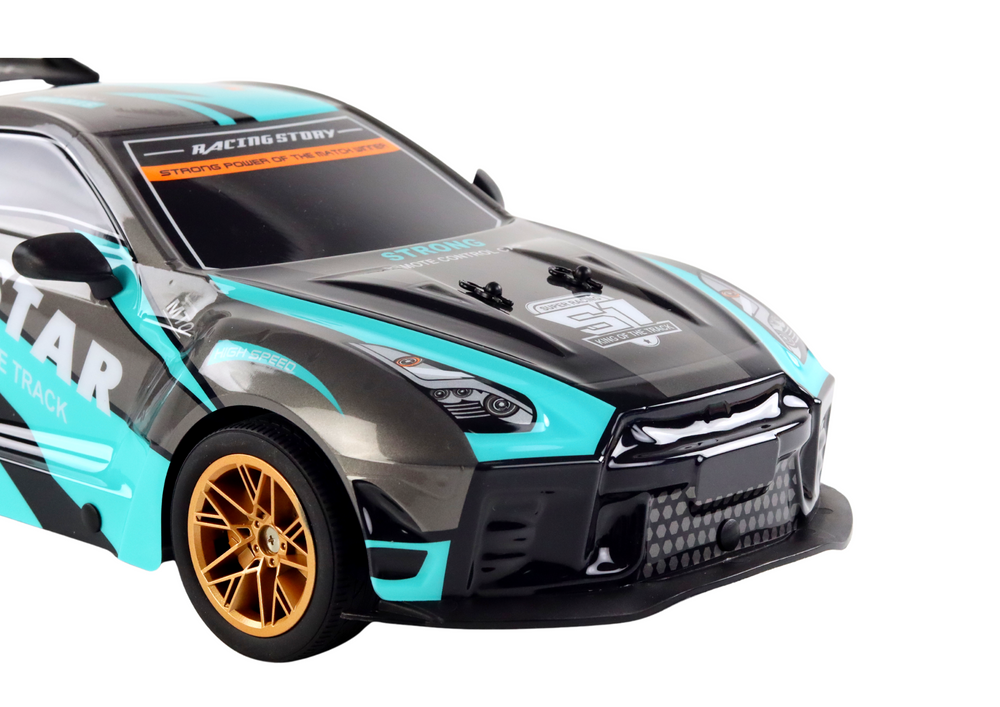 Sportinis RC automobilis 1:10 – turkio/juoda