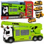 Sunkvežimis su kranu ir transporteriu
