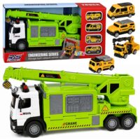 Sunkvežimis su kranu ir transporteriu