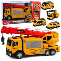 Sunkvežimis su kranu ir transporteriu
