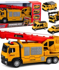 Sunkvežimis su kranu ir transporteriu