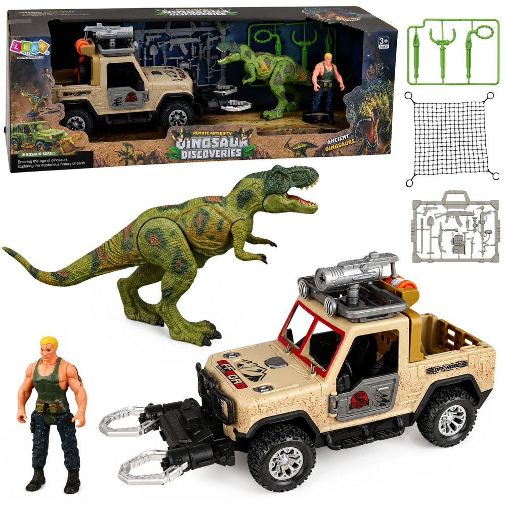 T‑Rex dinozaurų medžiotojo rinkinys su visureigiu
