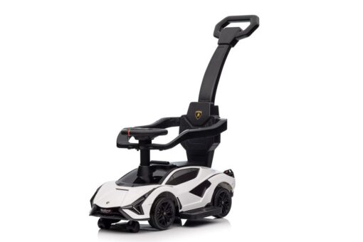 Vaikiška stumiama mašinėlė Lamborghini QLS‑996T – balta
