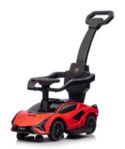 Vaikiška stumiama mašinėlė Lamborghini QLS‑996T – raudona