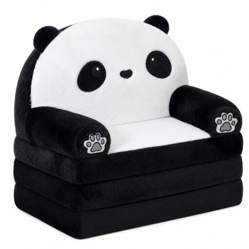 Vaikiškas 2‑in‑1 atsilenkiantis krėslas–gultas „Panda“