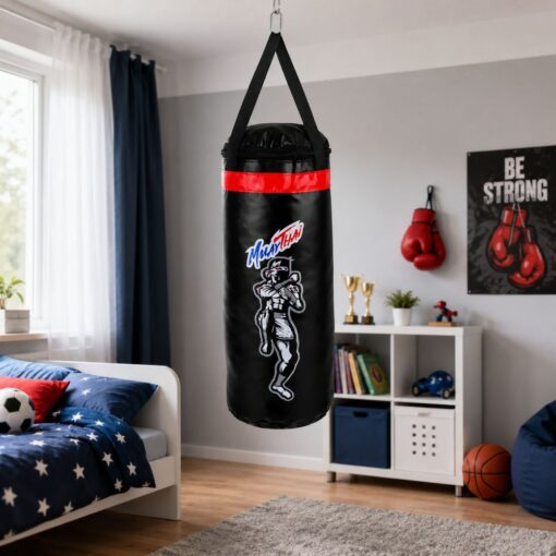 Vaikiškas bokso maišas su Muay Thai pirštinėmis – dydis M