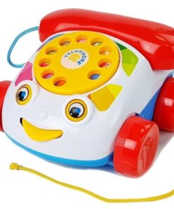 Vaikiškas telefonas ant ratukų – traukiamas