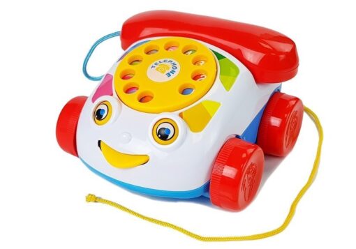 Vaikiškas telefonas ant ratukų – traukiamas