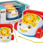 Vaikiškas telefonas ant ratukų – traukiamas