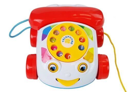Vaikiškas telefonas ant ratukų – traukiamas