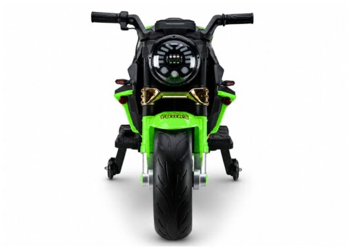 XW‑07 elektromotoras su LED šviečiančiais ratais – žalias