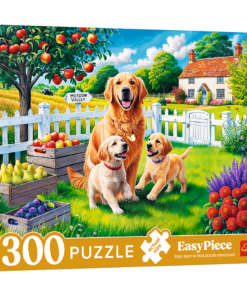 Dėlionė „300 EasyPiece – Šunys kaime“ Trefl