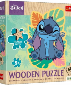 Medinė dėlionė „50 detalių – Linksmasis Stitch“ Trefl