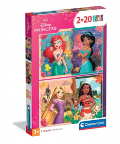 Clementoni dėlionė „Disney princesės“ – 2 × 20 detalių