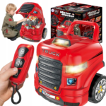 Didelis sunkvežimio konstruktorius – mechaniko rinkinys surinkimui, prisukimui, montavimui, 61 detalė, XXL
