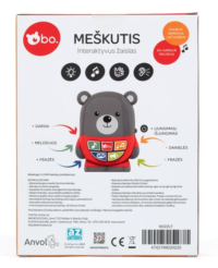 BO. Baby Bear interaktyvus meškutis – lietuviškai kalbantis ir dainuojantis žaislas - Image 3