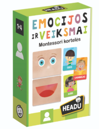 HEADU Montessori kortelės „Emocijos ir veiksmai“ – lietuvių kalba
