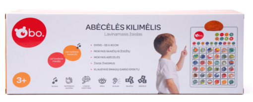 BO. Lavinamasis abėcėlės kilimėlis vaikams – lietuvių kalba, raidės ir skaičiai - Image 3