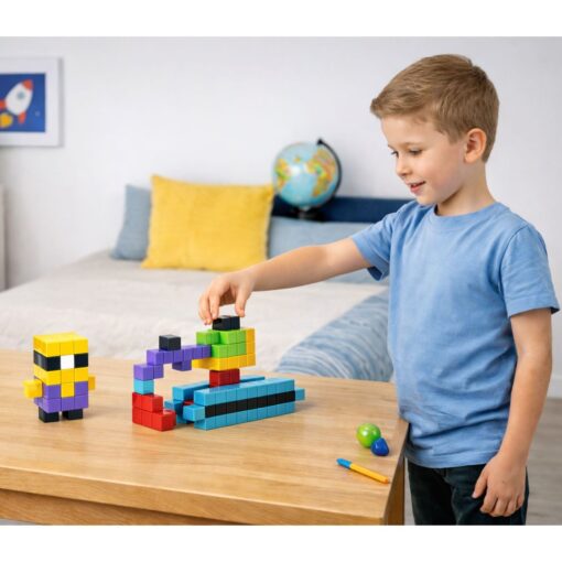 3D magnetiniai konstravimo blokeliai – 96 detalių