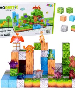 3D magnetiniai konstravimo kubeliai – 114 detalių