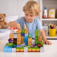 3D magnetiniai konstravimo kubeliai – 114 detalių