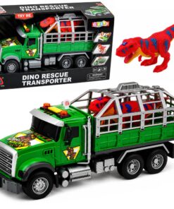 Dinozaurų transporterio sunkvežimis su narvu