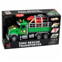 Dinozaurų transporterio sunkvežimis su narvu
