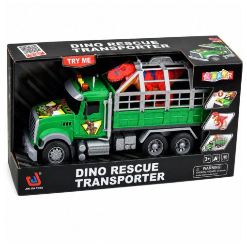 Dinozaurų transporterio sunkvežimis su narvu
