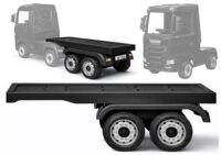 HL358 Mercedes Scania Actros juodas vilkikas su puspriekabe