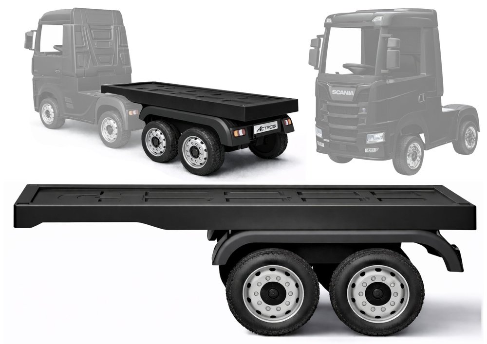HL358 Mercedes Scania Actros juodas vilkikas su puspriekabe