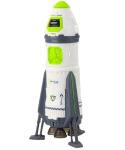 Kosminė raketa su astronautais ir transporto priemone – šviesos ir garso efektai