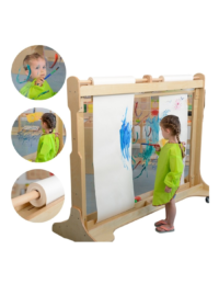 MASTERKIDZ didžiulė medinė lango piešimo lenta-molbertas