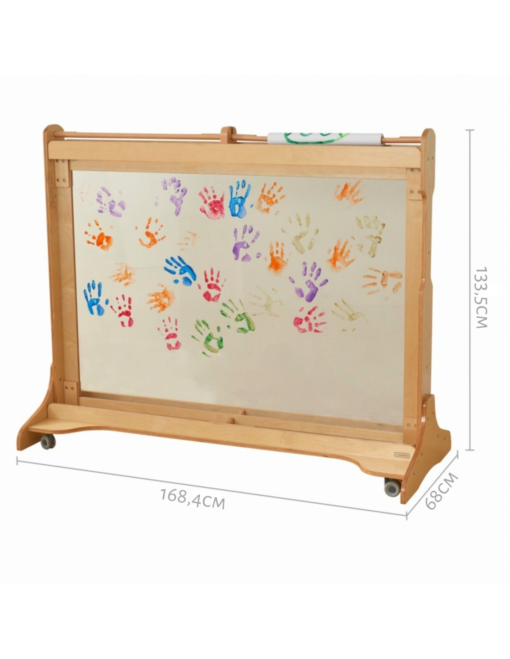 MASTERKIDZ didžiulė medinė lango piešimo lenta-molbertas - Image 8