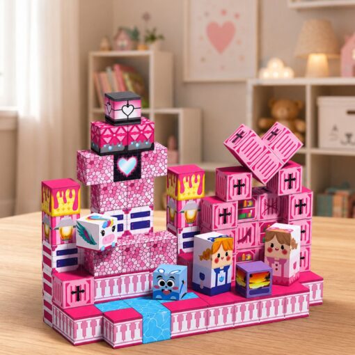 Magnetiniai blokeliai Pink Cubes