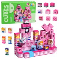Magnetiniai blokeliai Pink Cubes