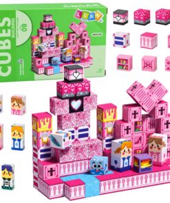 Magnetiniai blokeliai Pink Cubes