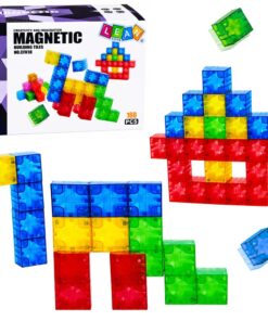 Magnetiniai blokeliai – spalvoti kubeliai