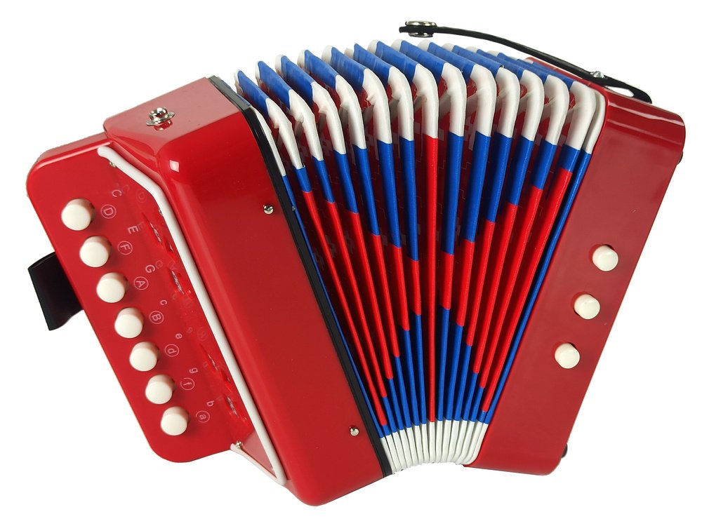 Mažojo muzikanto akordeonas – raudonas