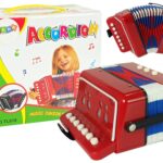 Mažojo muzikanto akordeonas – raudonas