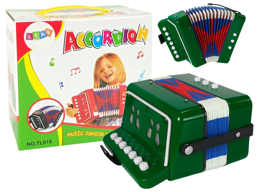 Mažojo muzikanto akordeonas – žalias