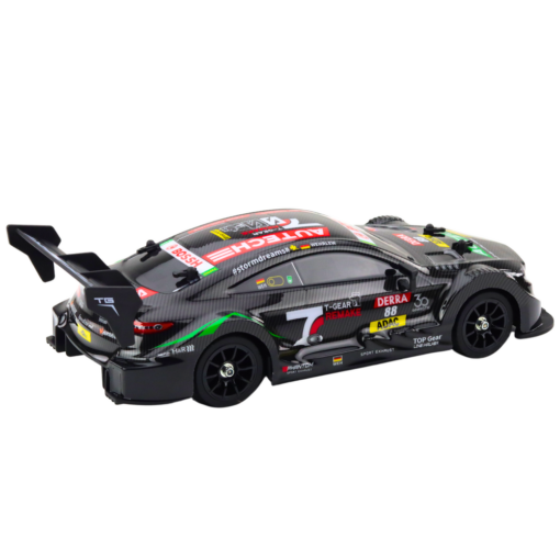 Nuotoliniu valdomas lenktyninis automobilis RC 1:16 „Black Carbon“ su LED apšvietimu