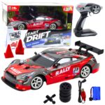 Nuotoliniu valdomas lenktyninis automobilis RC 1:16 „Red Monster“ su LED apšvietimu