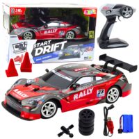Nuotoliniu valdomas lenktyninis automobilis RC 1:16 „Red Monster“ su LED apšvietimu